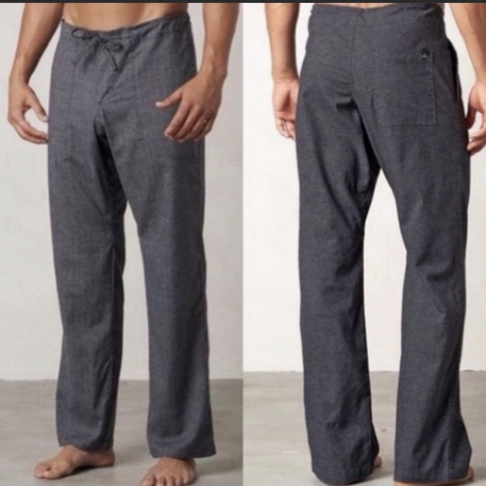 PrAna Sutra Drawstring Yoga Pant Dark Grey Lightweight SZ Medium M4SUTR110 Hemp